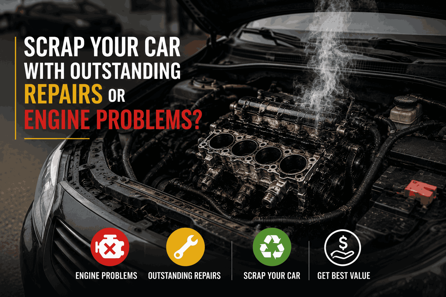 Scrap car with Engine problems